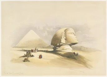 Die Große Sphinx und die Pyramiden von Gizeh, aus Ägypten und Nubien, Bd.1